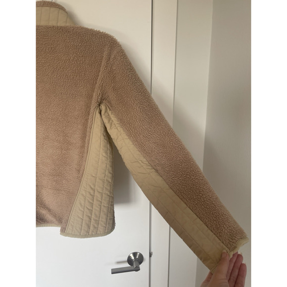 Patagonia Women's M Beige Tan Synchilla Retro-X Fleece Hiking Camping Jacket - Picture 9 of 14